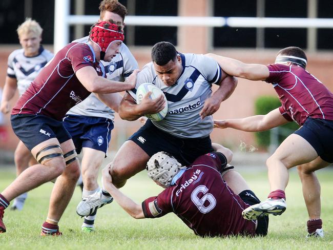 Tongan Thor runsthrough the defence on his debut for Brothers.