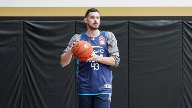 Chris Goulding trains with Melbourne United on Thursday.