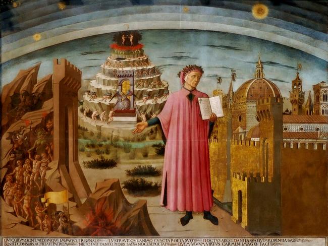 Domenico di Michelino, La Divina Commedia di Dante (Dante and His Poem), 1465. Florence Cathedral