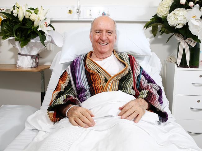 2GB radio host Alan Jones in hospital recovering from his 13-hour back operation. Picture: Carly Earl