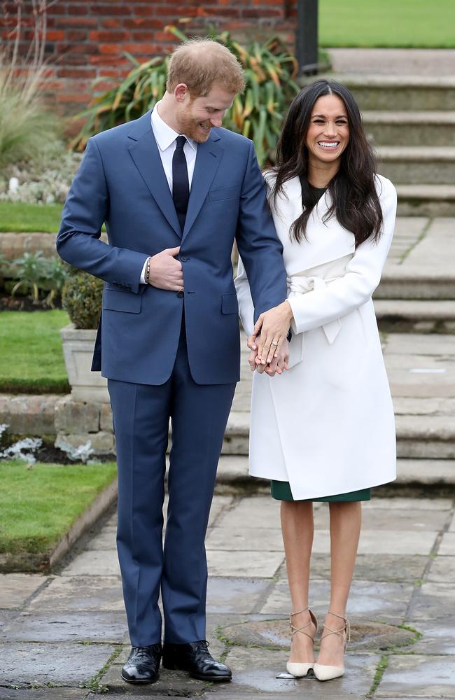 The happy couple officially announced their engagement on Monday in London. Picture: Chris Jackson/Getty Images