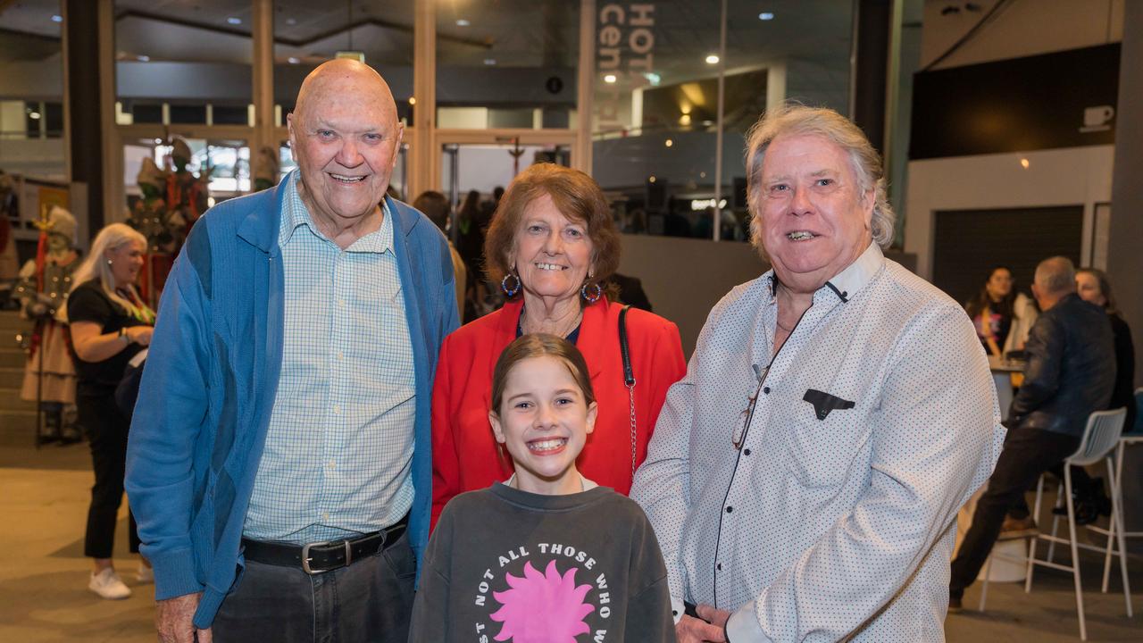 Lance Marsh, Lucile Marsh, Claudia West and Russell Mort at the Aquinas College Wizard of Oz Musical at HOTA. Picture Steven Grevis (The Pulse with Portia Large).