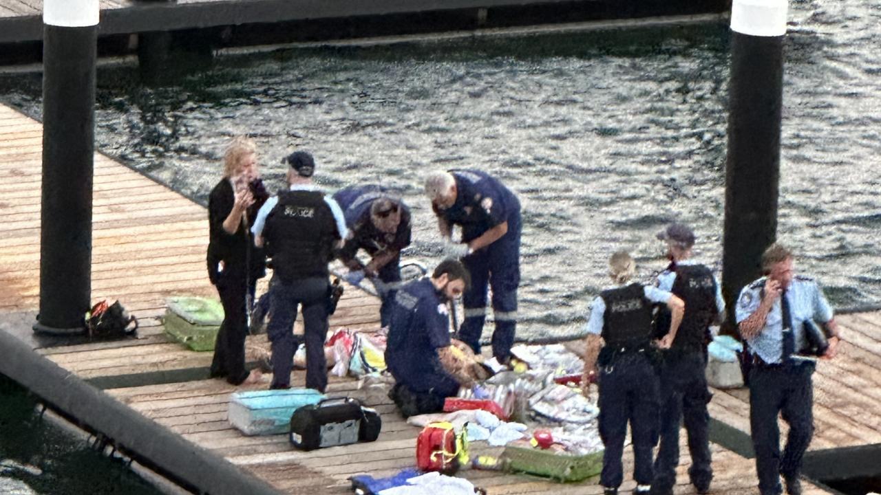 The Scene of last nights shark attack at Elizabeth Bay in Sydney. Picture: NCA NewsWire