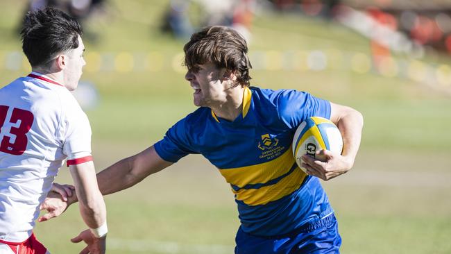 Adam Davis on the move for Toowoomba Grammar School. Picture: Kevin Farmer