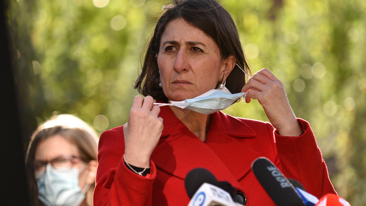 NSW Premier Gladys Berejiklian speak to the media during a press conference in Sydney. Picture: NCA NewsWire / Flavio Brancaleone