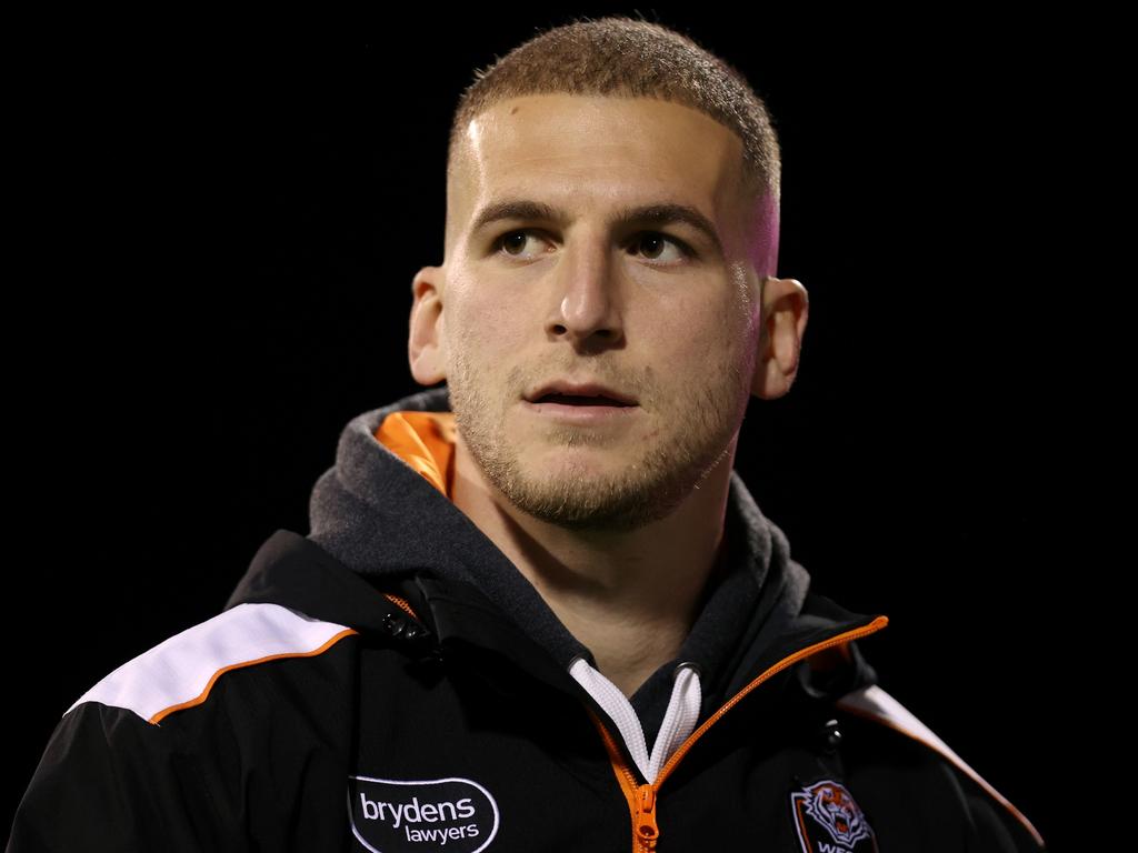 Injured Wests Tigers player Adam Doueihi is expected to return to the NSW Cup next week. Picture: Jason McCawley/Getty Images