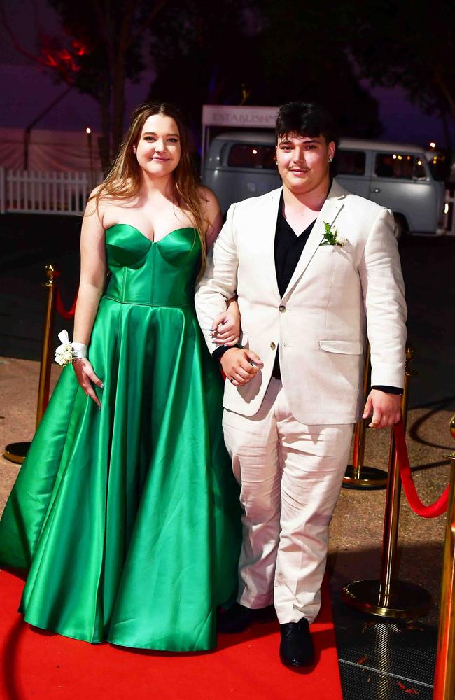 Annika Fawke and Giago Giuffriga-Munhoz at year 12 formal, Unity College. Picture: Patrick Woods.