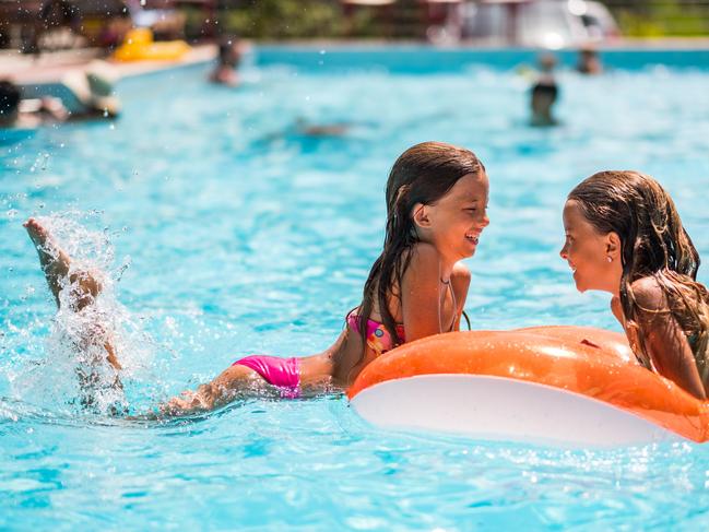 Generic image of two girls swimming in a pool. Picture: Getty Images