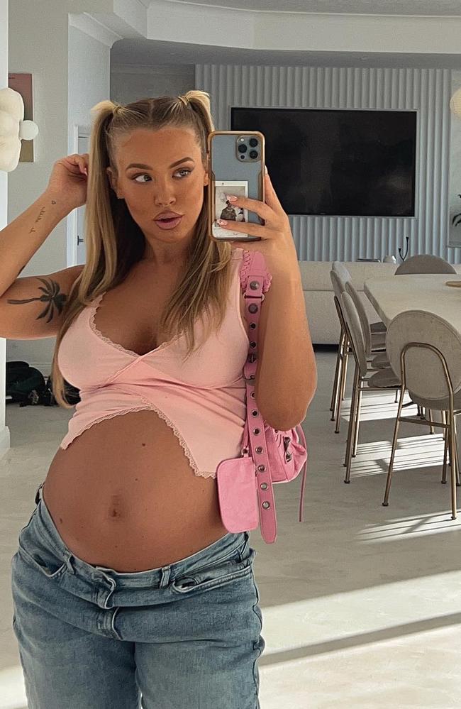 Tammy revealed she was expecting her first child with partner Matt Poole in December, just two weeks after announcing their engagement. Picture: Instagram/tammyhembrow