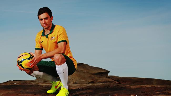 2014 World Cup Brazil. Australian player Tommy Oar pictured at Terrigal Beach in an exclusive photo shoot for News Corp before the Socceroo's play Chile in round 1.