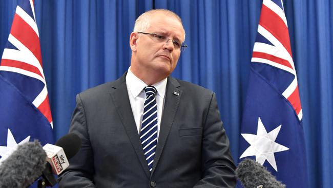 The revelation that senior members of One Nation met with the NRA will cause huge headaches for Scott Morrison in the lead-up to the federal election. Picture: AAP/Darren England