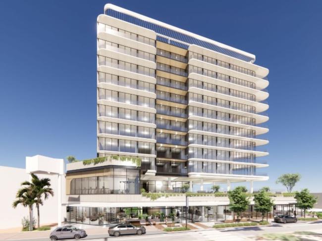 Artist's impression of IHG Hotels and Resort's Holiday Inn Suites project in Caloundra Photo: DBI Architects