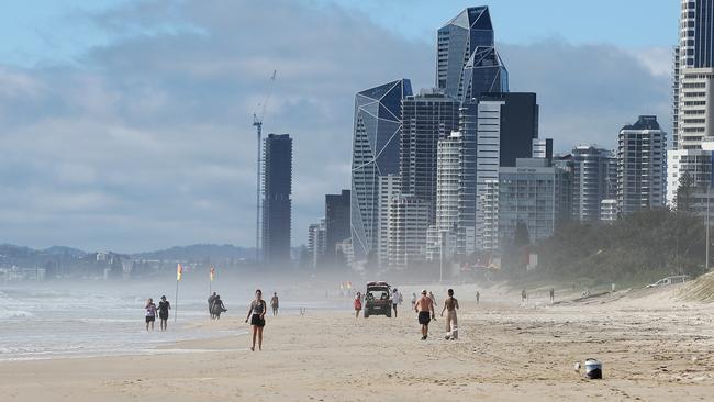 The search for missing jockey Chris Caserta on the Gold Coast. Picture: Nigel Hallett