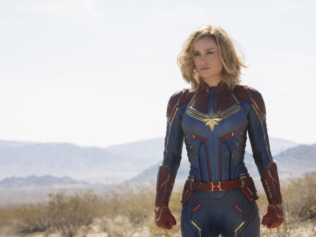 Brie Larson as Captain Marvel.