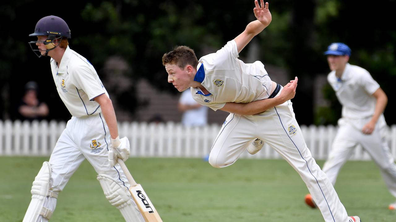 Nudgee College bowler Jack Balkin. Picture: John Gass.