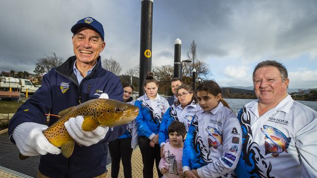 Barnett trout release.