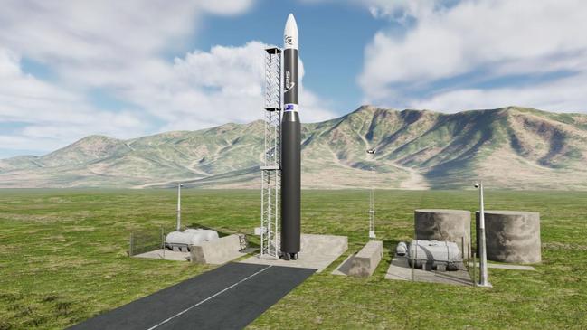 A mock-up of the launch site at Bowen for Gilmour Space Industries. Picture: Gilmour Space Industries