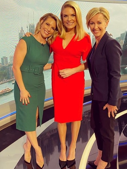 Erin Molan on set at Nine.