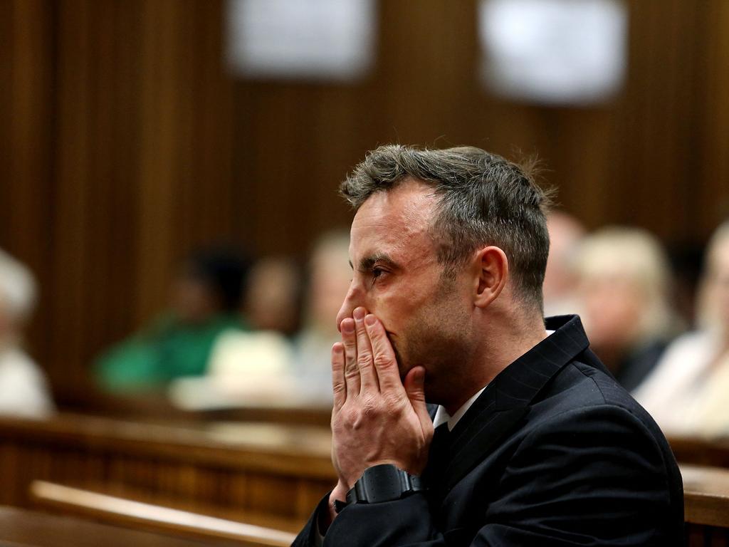 Pistorius at his parole hearing earlier this week. (Photo by Alon Skuy / POOL / AFP)