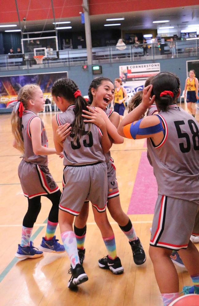 The successful RedCity Roar U12 Girls Division 2 team. Picture: Basketball Queensland