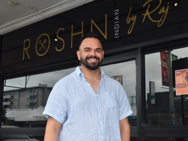 Mackay's Roshni Indian owner Raj Sharma putting on a Christmas lunch with presents included, December 25, 2021. Picture: Lillian Watkins