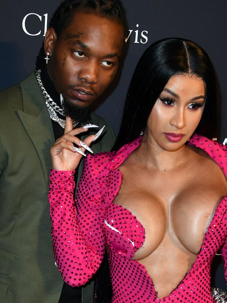 Her pregnancy news came just one day after it emerged the rapper and her husband Offset were getting a divorce. Picture: Mark Ralston/AFP