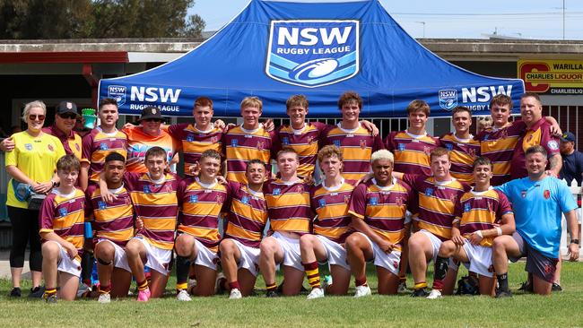 Riverina Bulls Team Photo after defeating the Dragons. Picture: Adam Wrightson Photography