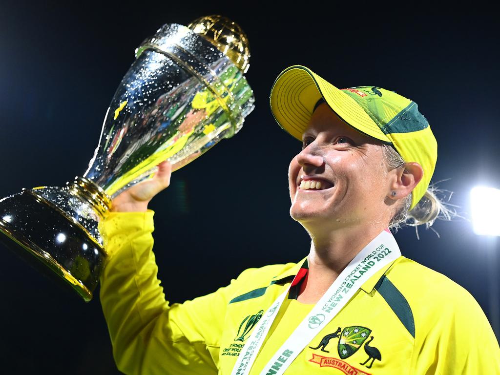 Healy’s exploits got Australia over the line for the World Cup glory they’d been chasing. Picture: Hannah Peters/Getty Images
