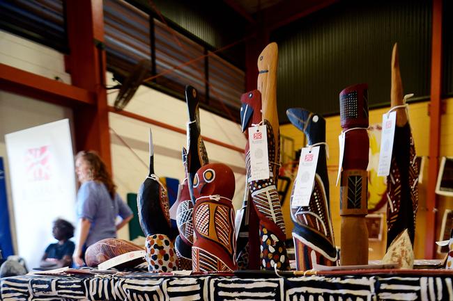 Thousands of spectators made the trip north for a mix of art and footy during this year's 49th Annual Tiwi Grand Final on Bathurst Island, 80km's north of Darwin, NT. Picture: Justin Kennedy