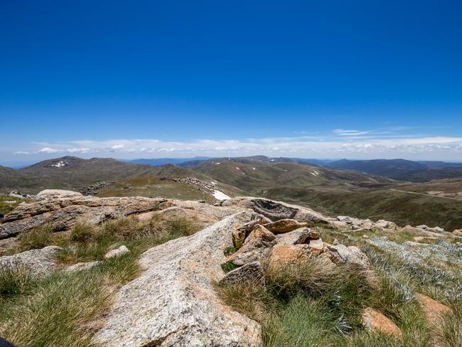 The rugged but breathtaking terrain which can been seen from the top of Mount Kosciuszko during a clear day. Picture: iStock