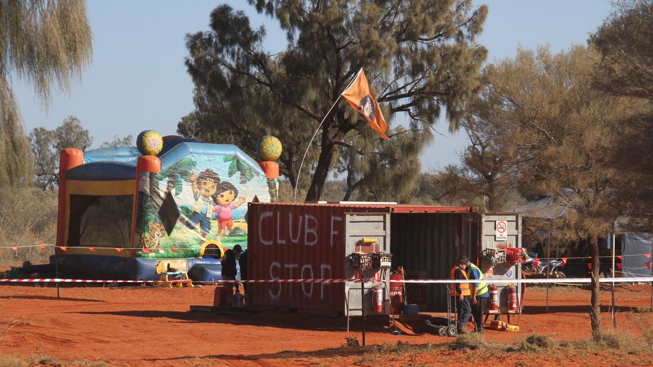 The 2025 Finke Desert Race has begun, with hundreds of punters lining the track south of Alice Springs to catch the action. Picture: Gera Kazakov