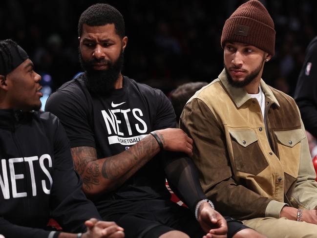 Brooklyn forward Markieff Morris approached Ben Simmons about his mindset during a recent player meeting. Picture: Dustin Satloff/Getty Images/AFP