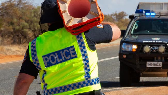 NT/SA border closure 24 March 2020. Photo: EMMA MURRAY