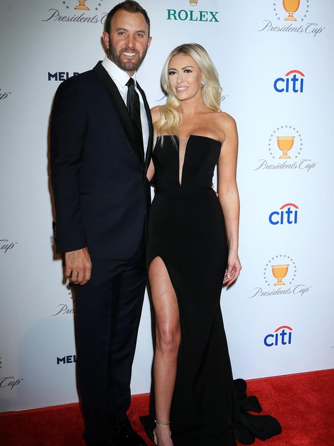 Dustin Johnson’s partner Paulina Gretzky puts her best foot forward. Picture: Mark Stewart.