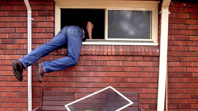 The house of an off-duty police officer was one of a number of properties that were targeted in a series of break-ins in an Alice Springs suburb in the early hours of yesterday morning. Picture: News Corp Australia