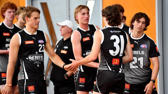 GWV Rebels players in action during the 2023 Coates Talent League Boys Testing Day. (Photo by Josh Chadwick/AFL Photos via Getty Images)