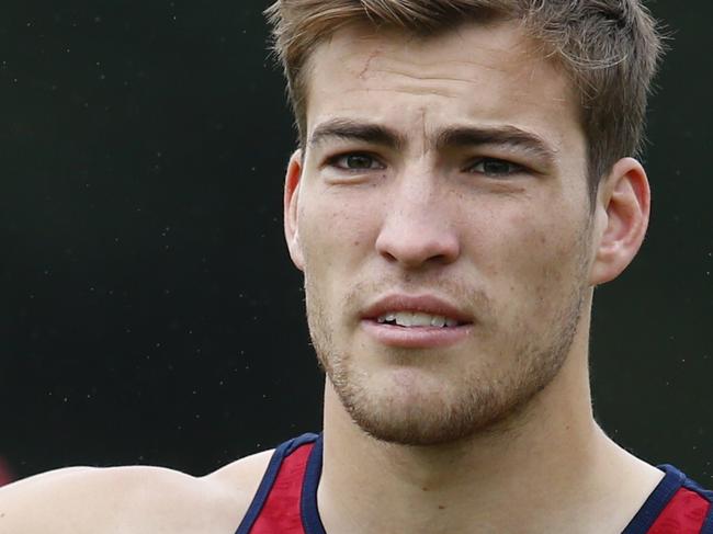 Melbourne training at Goschs Paddock. Jack Viney Pic: Michael Klein. Monday May 5, 2014.