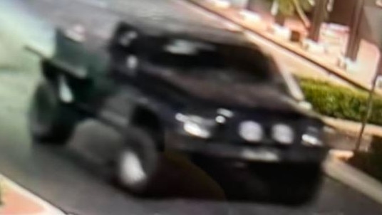 The men were believed to be travelling in this vehicle, captured on CCTV in the main street of Goondiwindi.
