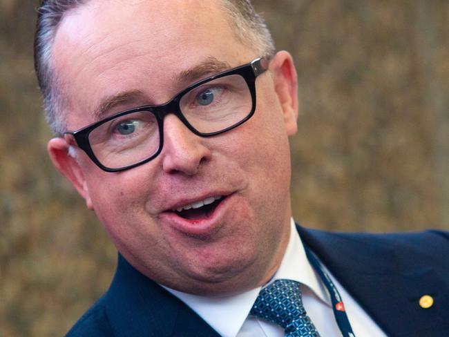 Alan Joyce, chief executive officer of Qantas Airways Ltd., during the World Aviation Festival in Amsterdam, Netherlands, on Wednesday, Oct. 5, 2022. Qantas needs to fix operational problems but that it is returning to normality, Joyce said. Photographer: Peter Boer/Bloomberg via Getty Images