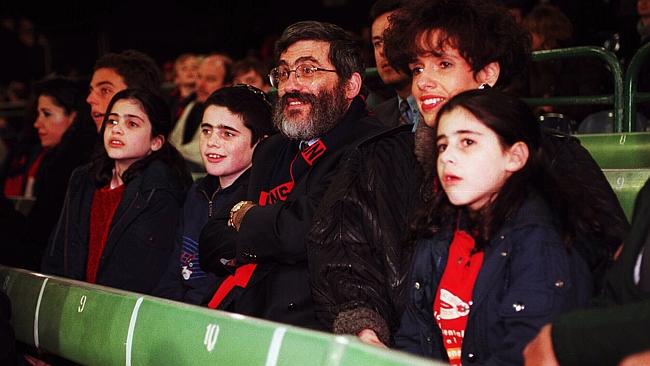 Joseph Gutnick & some of his family at the Melbourne V Hawthorn footy match.