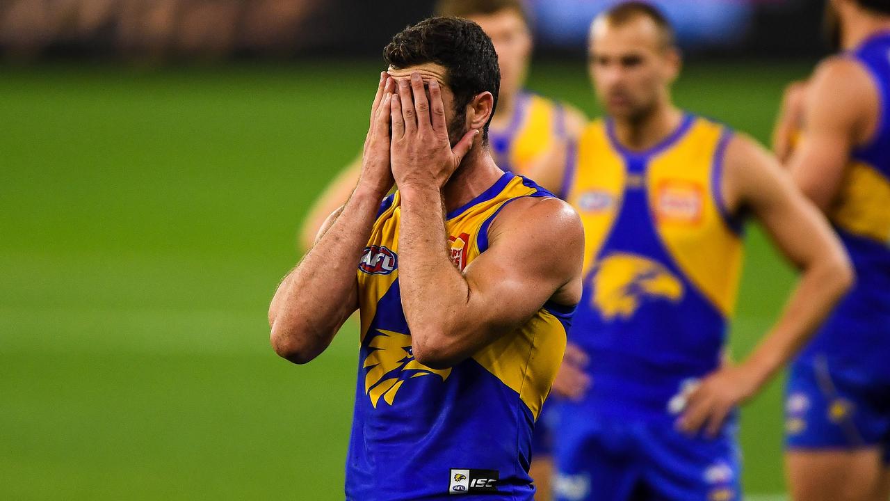 Mick Malthouse doesn’t think Jack Darling’s West Coast Eagles will make the top eight in 2021. Picture: Daniel Carson