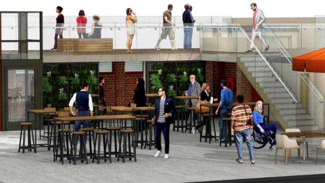 An artist’s impression of the rooftop bar.