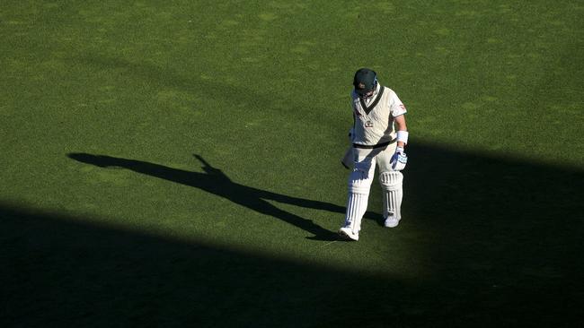 Steve Smith trudging from the field is becoming a more common occurrence. (Photo by Hagen Hopkins/Getty Images)