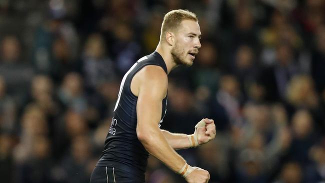 Harry McKay finished with a bag of six. Picture: Michael Willson/AFL Photos/Getty Images