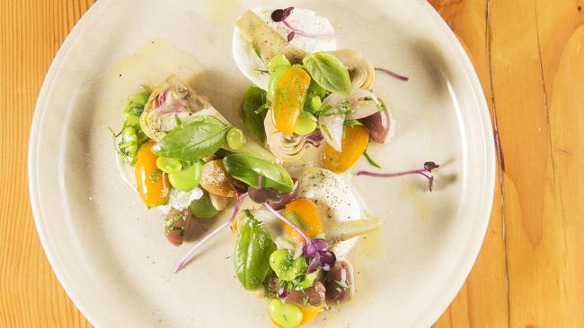 Shaw River mozzarella is shown off to excellent effect in a bright spring salad.