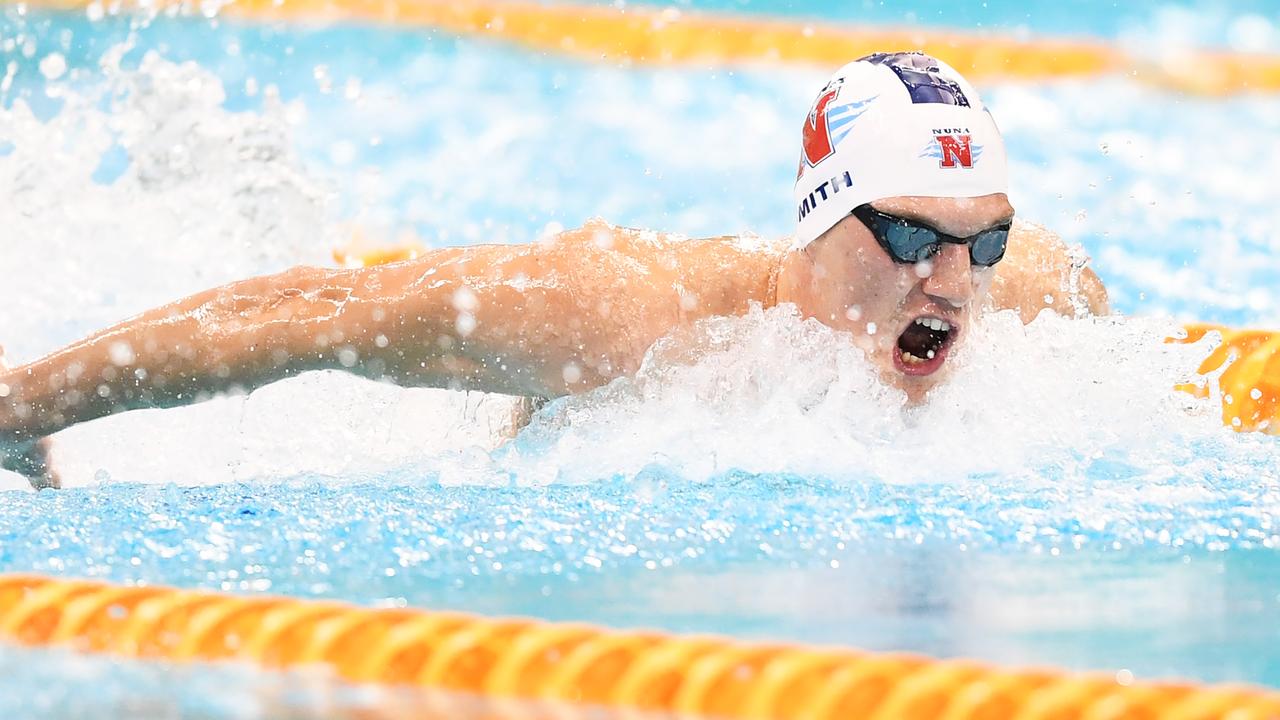 Brendon Smith broke the Australian record in the men’s 400m individual medley. Picture: Getty Images