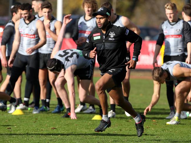 Travis Varcoe will miss the clash with Port, but is a maybe for the week after. Picture: Mark Dadswell