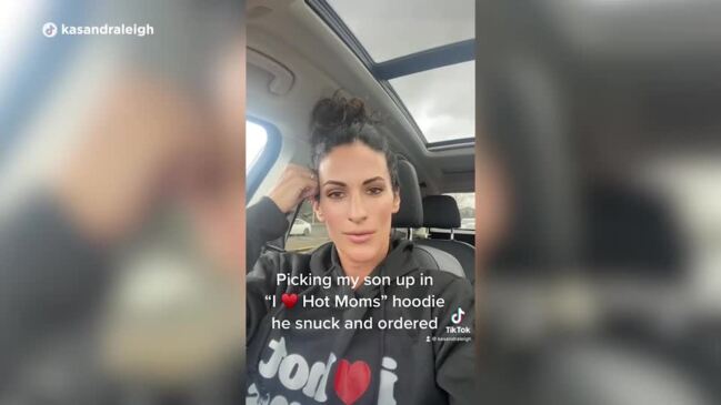 Mum embarrasses son after wearing his secret hoodie to pick him up from school