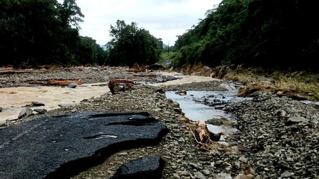 Rossville to Ayton Road is one of several in the region that has been washed out. (Image: Facebook / Mulligan Highway and Cooktown Primary Road Updates)