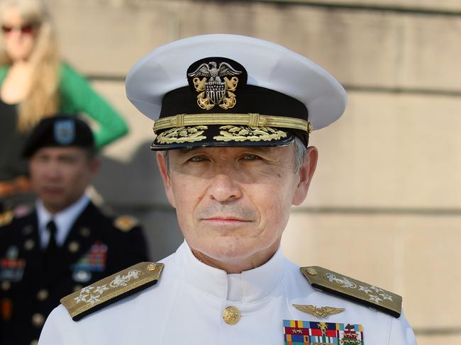 Job PD895102.  Admiral Harry Harris Jnr. Commander United States Pacific Command, after the Australian War Memorials Last Post Ceremony in Canberra. Picture Gary Ramage